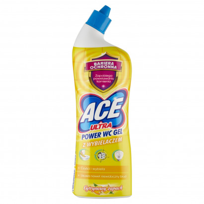 Ace Ultra Power WC Gel Wybielacz i detergent cytrynowy zapach 750 ml
