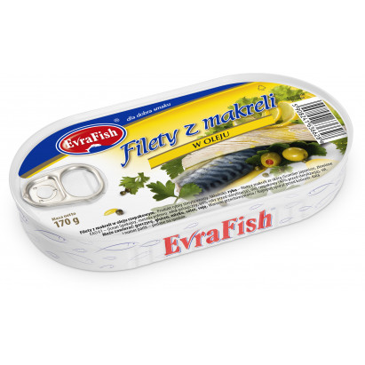 EVRAFISH filety z makreli w oleju 170 g