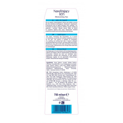 PŁYN DO KĄPIELI EVA NATURA NAWILŻAJĄCY Z BIOKOMPLEKSEM LNIANYM 750 ml