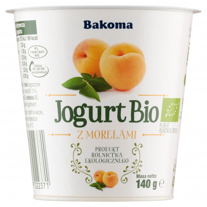 Bakoma Jogurt Bio z morelami 140 g