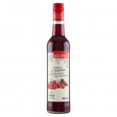 Nasze Domowe Syrop z malin z goździkami i cynamonem 400 ml