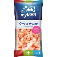 MyFood Krewetki gotowane obrane z ogonem, rozmiar: 31-40 szt./lb, glazura: 20%, 400 g/500 g