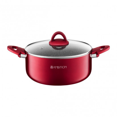 GARNEK 24CM Z POKRYWĄ JASPER