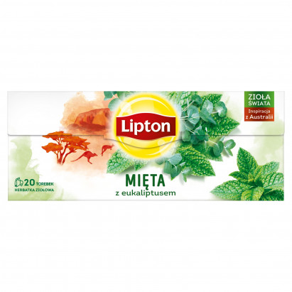 Lipton Herbatka ziołowa mięta z eukaliptusem 26 g (20 torebek)