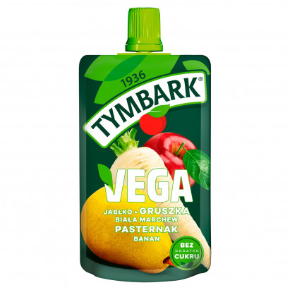 Tymbark Vega Mus jabłko gruszka biała marchew pasternak banan 100 g 