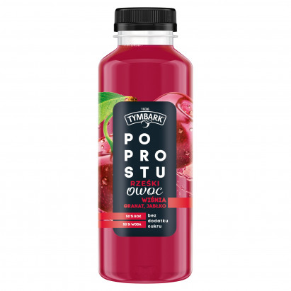 Tymbark Po prostu Rześki owoc Napój wiśnia granat jabłko 400 ml