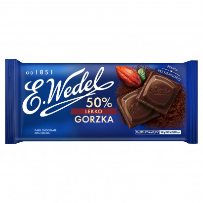 E. Wedel Czekolada lekko gorzka 50 % 90 g