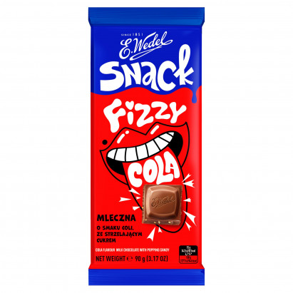 E. Wedel Snack Czekolada mleczna o smaku coli ze strzelającym cukrem 90 g