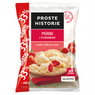 Proste Historie Pierogi z truskawkami 600 g