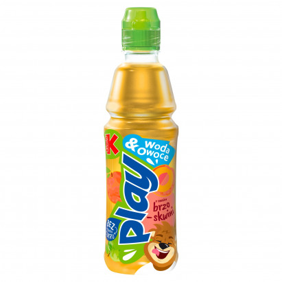 Kubuś Play Woda & Owoce Napój owocowy o smaku brzoskwini 400 ml