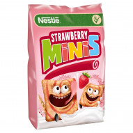 Nestlé Strawberry Minis Zbożowe kwadraciki o smaku truskawkowym 250 g