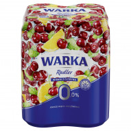 Warka Radler Bezalkoholowy napój piwny wiśnia z cytryną 4 x 500 ml