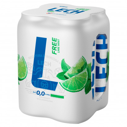 Lech Free Piwo bezalkoholowe o smaku limonki i mięty 2 l (4 x 0,5 l)