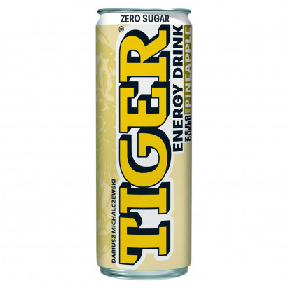 Tiger Zero cukru Napój gazowany o smaku pineapple 250 ml