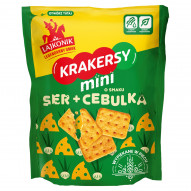 Lajkonik Krakers mini o smaku ser+cebulka 100 g