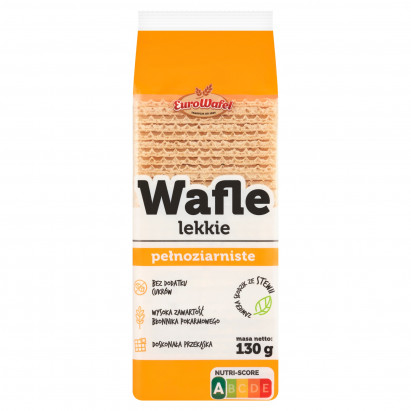 Eurowafel Wafle lekkie pełnoziarniste 130 g