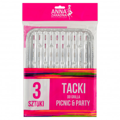 Anna Zaradna Picnic & Party Tacki do grilla 3 sztuki