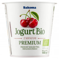 Bakoma Jogurt Bio z wiśniami premium 140 g