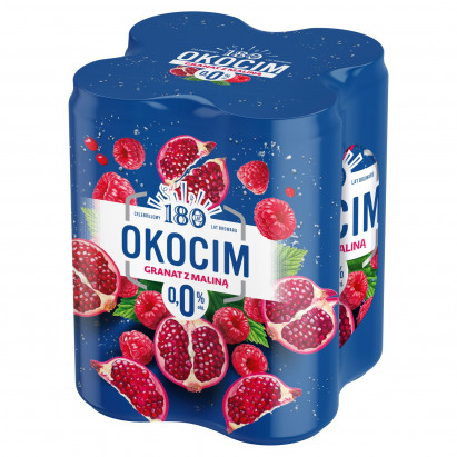 Okocim Mix piwa bezalkoholowego z lemoniadą granat z maliną 4 x 500 ml