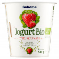 Bakoma Jogurt Bio z truskawkami 140 g