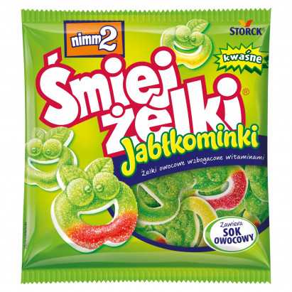 nimm2 Śmiejżelki Jabłkominki Żelki owocowe wzbogacone witaminami 90 g