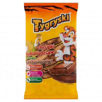 Tygryski Chrupki kukurydziane o smaku czekoladowym 70 g