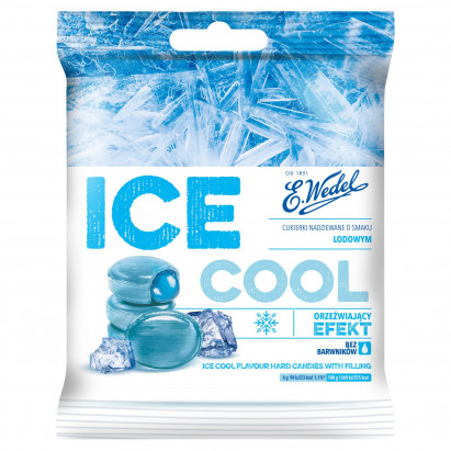 E. Wedel Ice Cool Cukierki nadziewane o smaku lodowym 90 g