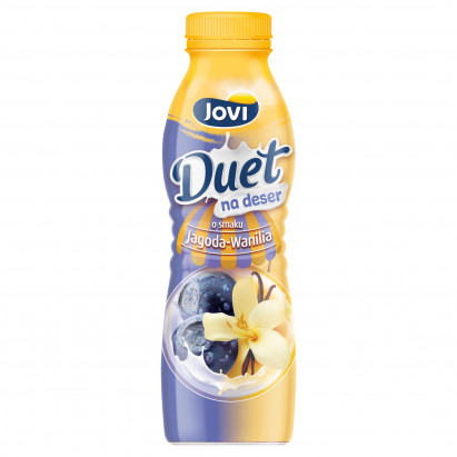 Jovi Duet Napój jogurtowy o smaku jagoda-wanilia 350 g