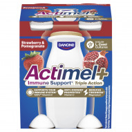 Actimel Napój jogurtowy o smaku truskawka-granat 400 g (4 x 100 g)