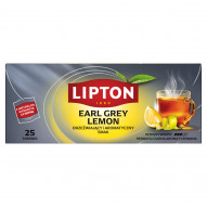 Lipton Earl Grey Lemon Herbata czarna aromatyzowana 50 g (25 torebek)