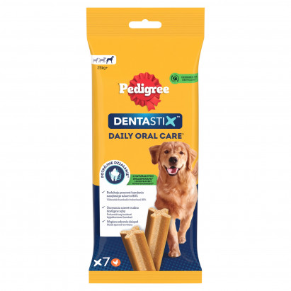 Pedigree DentaStix Karma uzupełniająca dla psów 25 kg+ 270 g (7 sztuk)