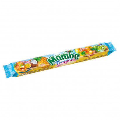 Mamba Tropics Gumy rozpuszczalne o smakach owocowych 106 g (4 x 26,5 g)