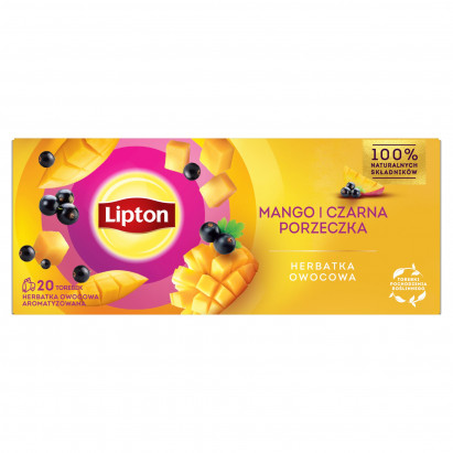 Lipton Herbatka owocowa mango i czarna porzeczka 34 g (20 torebek)