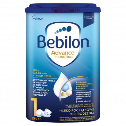 Bebilon 1 Advance Pronutra Mleko początkowe od urodzenia 800 g