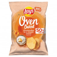Lay's Oven Baked Pieczone formowane chipsy ziemniaczane o smaku kurek w śmietanowym sosie 110 g