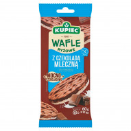 Kupiec Wafle ryżowe z czekoladą mleczną 60 g (4 sztuki)