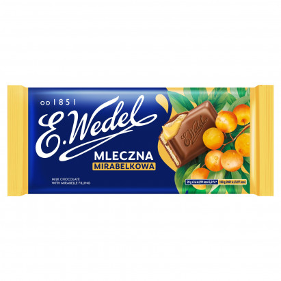 E. Wedel Czekolada mleczna mirabelkowa 100 g