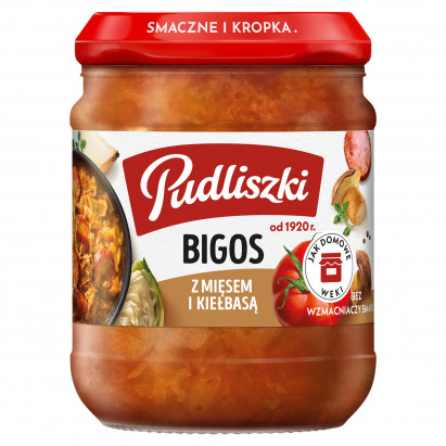 Pudliszki Bigos z mięsem i kiełbasą 450 g 