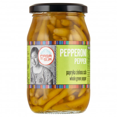 Casa del Sur Papryka zielona Pepperoni cała 325 g