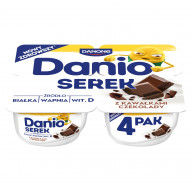 Danio Serek z kawałkami czekolady 520 g (4 x 130 g)