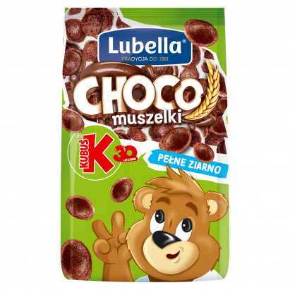 Lubella Choco muszelki Zbożowe muszelki o smaku czekoladowym 500 g