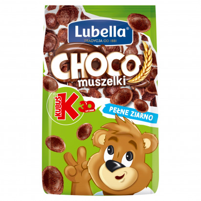 Lubella Choco muszelki Zbożowe muszelki o smaku czekoladowym 250 g