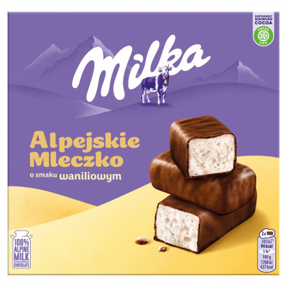 Milka Alpejskie Mleczko Pianka O Smaku Waniliowym 330 G