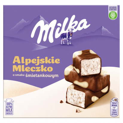 Milka Alpejskie Mleczko Pianka O Smaku śmietankowym 330 G