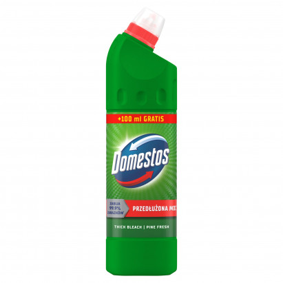 Domestos Przedłużona Moc Pine Fresh Płyn czyszcząco-dezynfekujący 700 ml