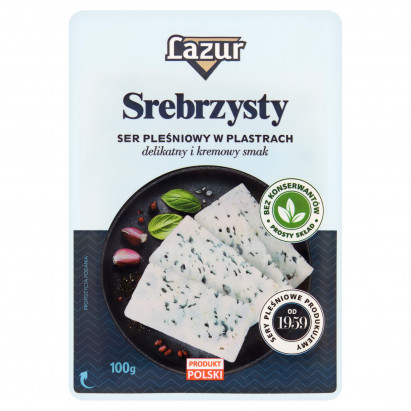 Lazur Ser pleśniowy w plastrach srebrzysty 100 g