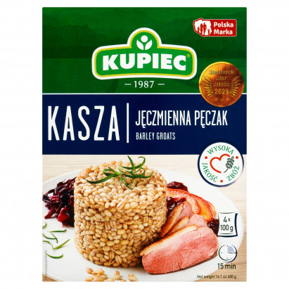 Kupiec Kasza jęczmienna pęczak 400 g (4 x 100 g)