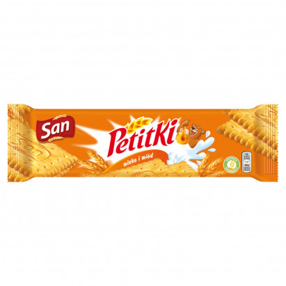 San Petitki herbatniki z dodatkiem mleka i miodu - 144 g