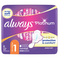 Always Platinum Normal (rozmiar 1) Podpaski ze skrzydełkami 8