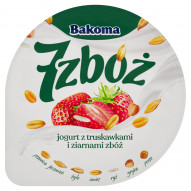Bakoma 7 zbóż Jogurt z truskawkami i ziarnami zbóż 140 g